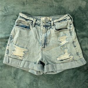 Hollister curvy ultra high rise jean shorts